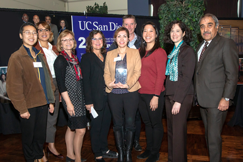 Group photo at awards ceremony